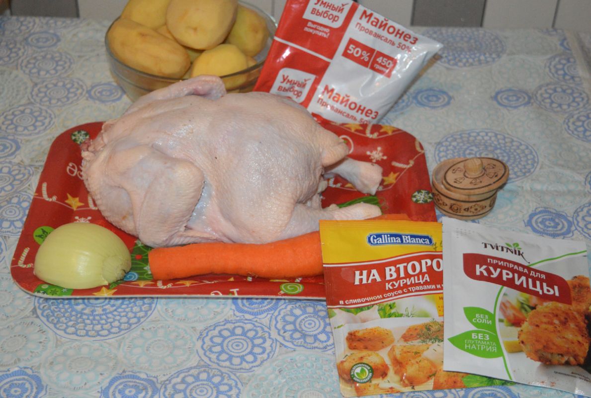 Как приготовить курицу с картошкой в кулинарном рукаве