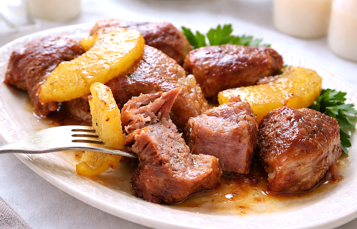 Сочный рецепт свинины с ананасами: просто и вкусно