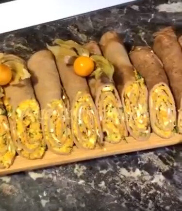 Как приготовить вкусные печеночные блинчики с начинкой