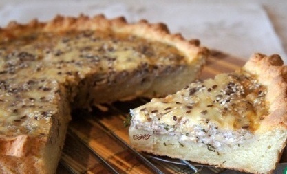 Сырный пирог с грецкими орехами