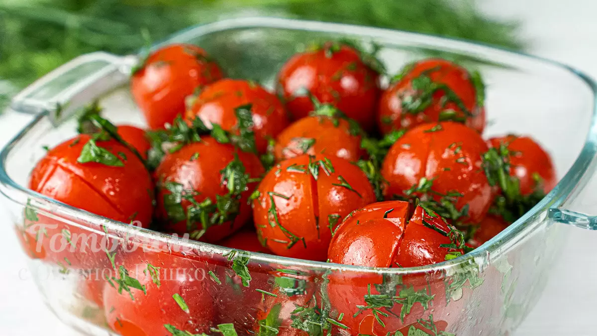 Необычная закуска из помидоров черри: просто и вкусно