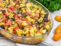Легкая запеканка из хлеба с сосисками и овощами: простой рецепт на каждый день