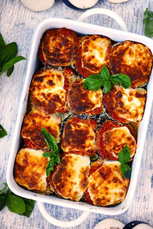 Легкая баклажанная запеканка с сыром